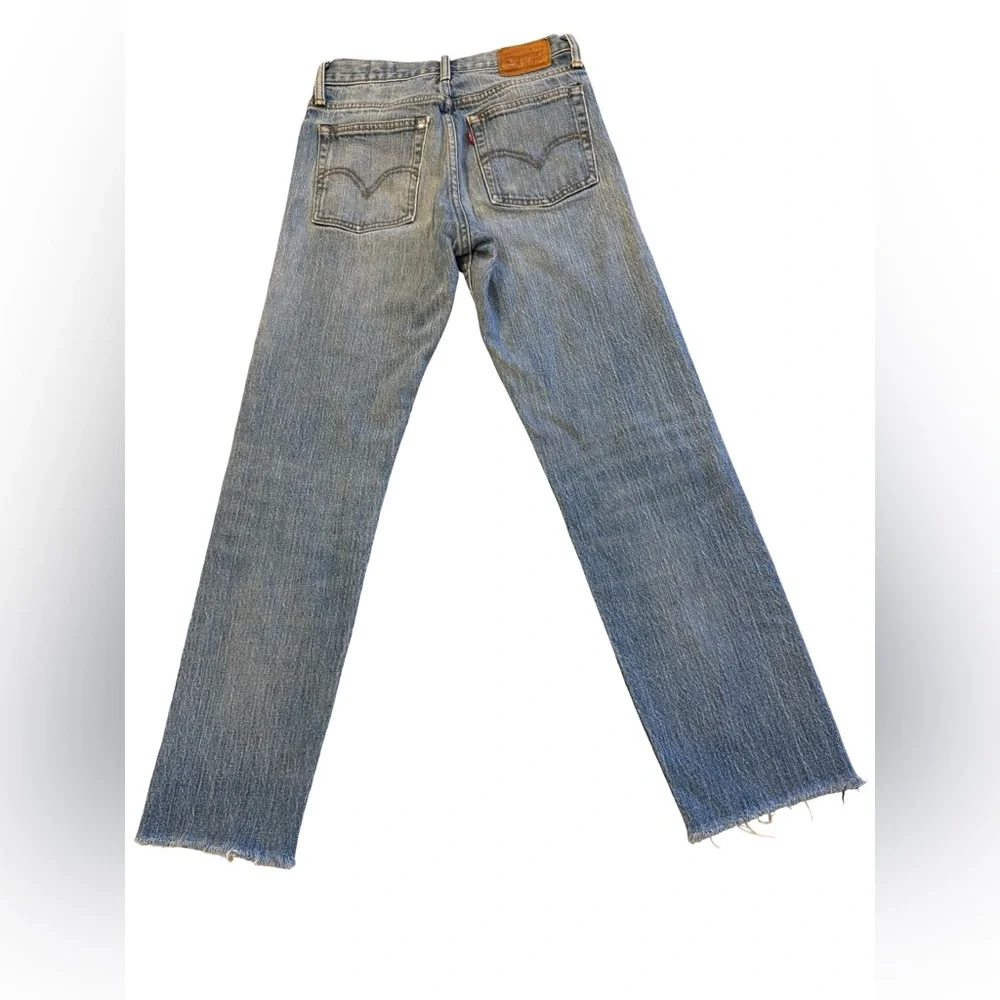 Levi’s White Oak Cone Mills Denim Jeans Women’s 25 Raw Hem Straight